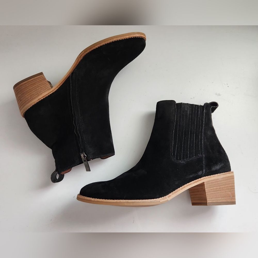 Paul Green Sante Women's Black Suede Ankle Boots 4.5 AUS-7 US